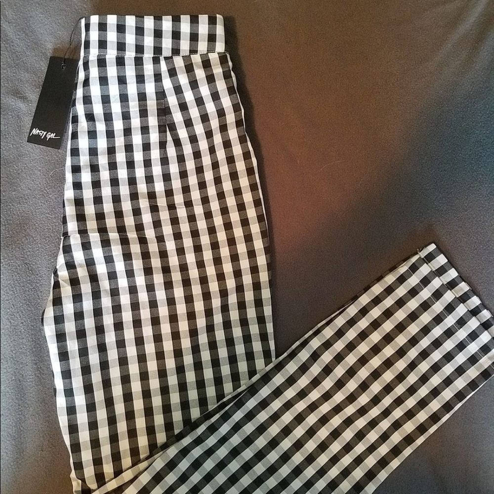 Nasty Gal gingham trousers